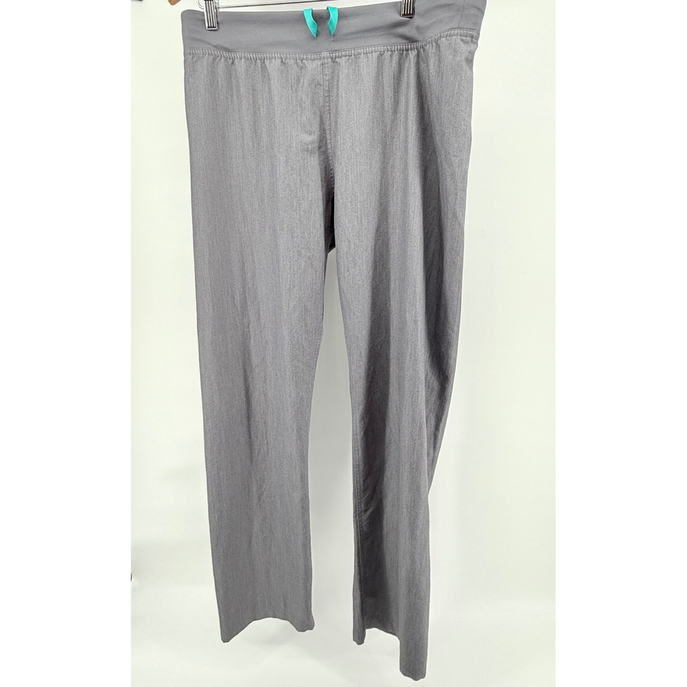 FIGS Technical Collection‎ Women's Scrub Pants Teal Drawstring Gray Lg